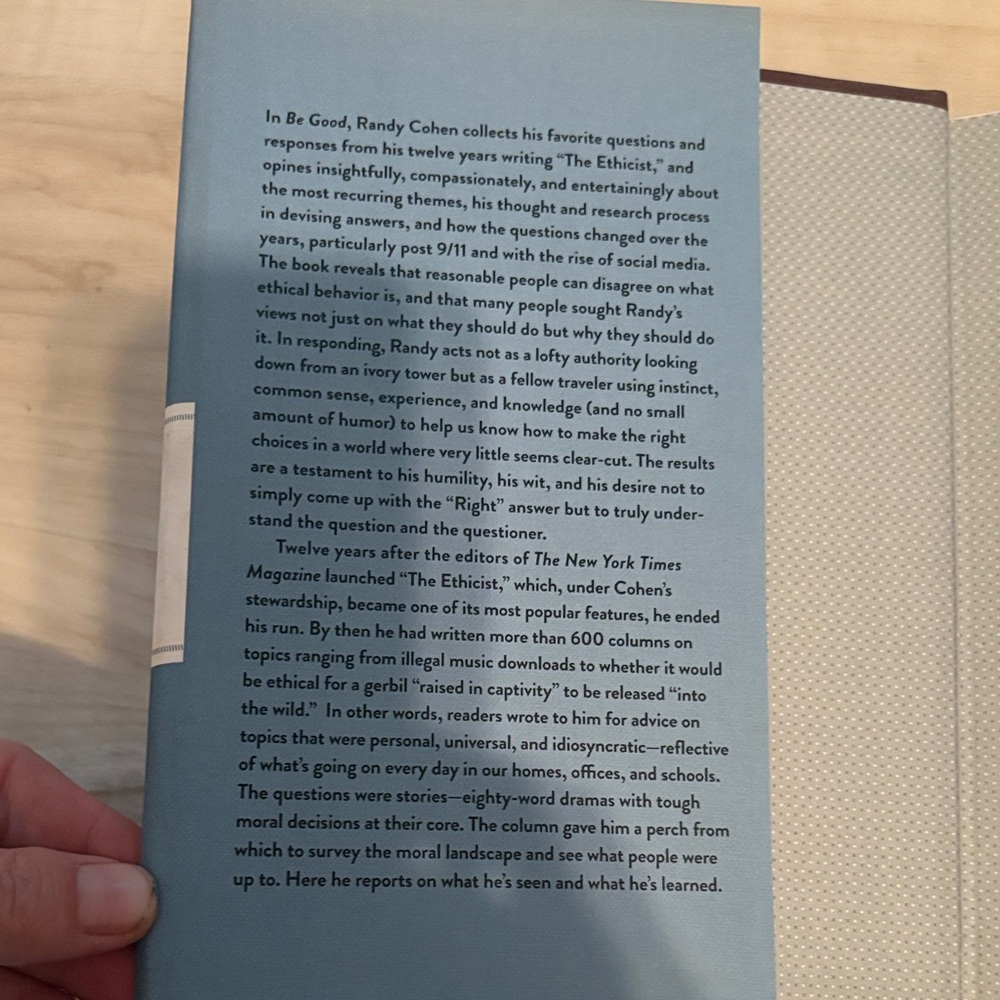 Be Good Book by Randy Cohen - Picture 3 of 3